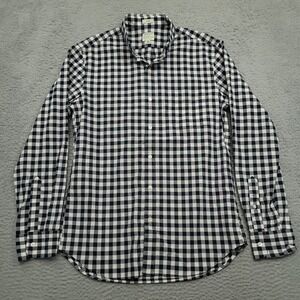 J Crew‎ Mens M Slim Gingham Check Organic Cotton Stretch Button Down Shirt